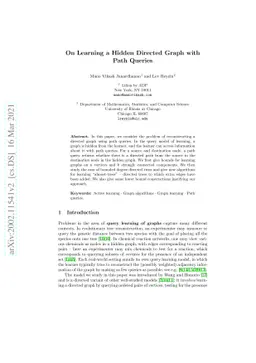 On Learning a Hidden Directed Graph with Path Queries