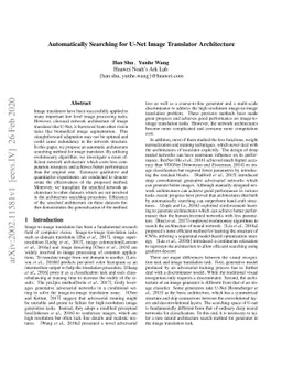 Automatically Searching for U-Net Image Translator Architecture