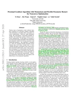 Proximal Gradient Algorithm with Momentum and Flexible Parameter Restart
  for Nonconvex Optimization