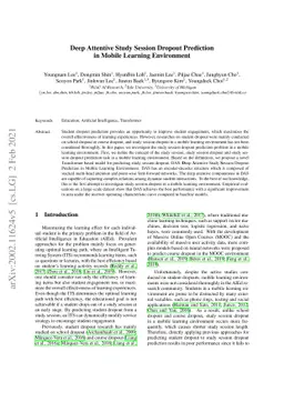 Deep Attentive Study Session Dropout Prediction in Mobile Learning
  Environment
