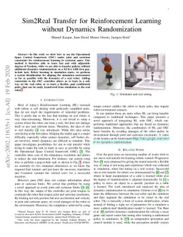 Sim2Real Transfer for Reinforcement Learning without Dynamics
  Randomization