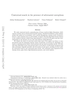 Contextual Search in the Presence of Adversarial Corruptions