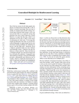 Generalized Hindsight for Reinforcement Learning