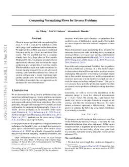 Composing Normalizing Flows for Inverse Problems