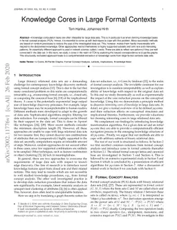 Knowledge Cores in Large Formal Contexts