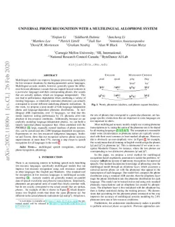 Universal Phone Recognition with a Multilingual Allophone System