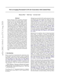 On Leveraging Pretrained GANs for Generation with Limited Data