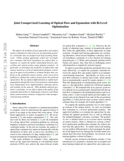 Joint Unsupervised Learning of Optical Flow and Egomotion with Bi-Level
  Optimization