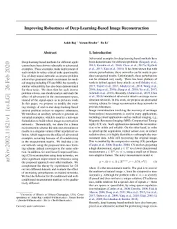 Improving Robustness of Deep-Learning-Based Image Reconstruction