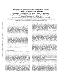 Bridging the Gap between Spatial and Spectral Domains: A Survey on Graph
  Neural Networks