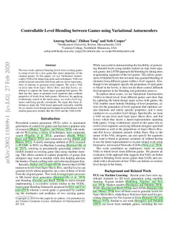 Controllable Level Blending between Games using Variational Autoencoders