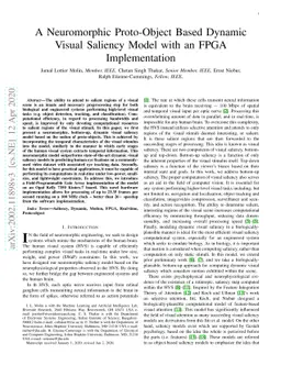 A Neuromorphic Proto-Object Based Dynamic Visual Saliency Model with an
  FPGA Implementation