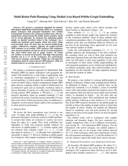 Multi-Robot Path Planning Using Medial-Axis-Based Pebble-Graph Embedding