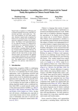 Integrating Boundary Assembling into a DNN Framework for Named Entity
  Recognition in Chinese Social Media Text