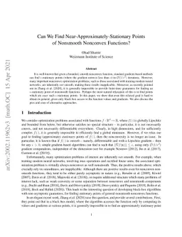 Can We Find Near-Approximately-Stationary Points of Nonsmooth Nonconvex
  Functions?