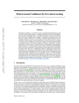 Meta-Learned Confidence for Few-shot Learning
