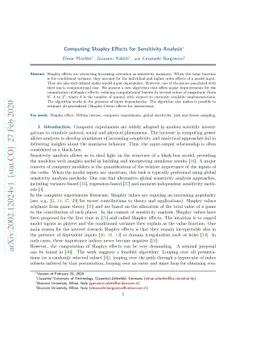 Computing Shapley Effects for Sensitivity Analysis