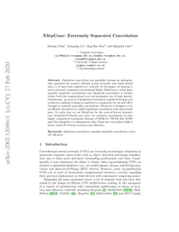 XSepConv: Extremely Separated Convolution