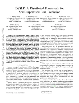 DSSLP: A Distributed Framework for Semi-supervised Link Prediction