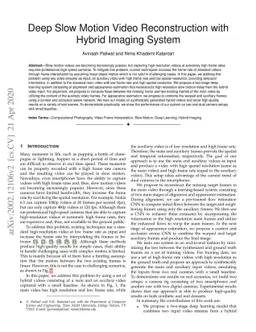 Deep Slow Motion Video Reconstruction with Hybrid Imaging System