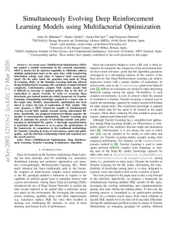 Simultaneously Evolving Deep Reinforcement Learning Models using
  Multifactorial Optimization