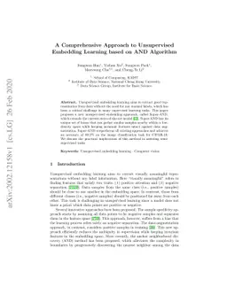 A Comprehensive Approach to Unsupervised Embedding Learning based on AND
  Algorithm