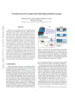 Evolving Losses for Unsupervised Video Representation Learning