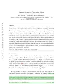 Kalman Recursions Aggregated Online