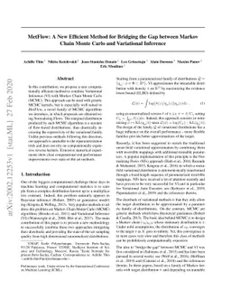 MetFlow: A New Efficient Method for Bridging the Gap between Markov
  Chain Monte Carlo and Variational Inference