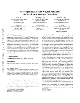 Heterogeneous Graph Neural Networks for Malicious Account Detection