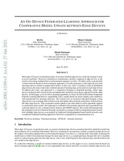 An On-Device Federated Learning Approach for Cooperative Model Update
  between Edge Devices