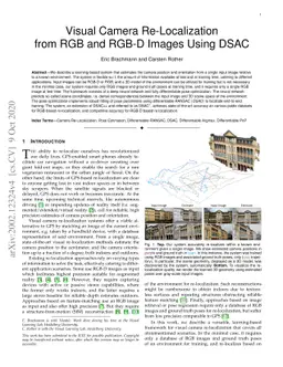 Visual Camera Re-Localization from RGB and RGB-D Images Using DSAC