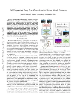 Self-Supervised Deep Pose Corrections for Robust Visual Odometry