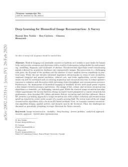 Deep Learning for Biomedical Image Reconstruction: A Survey