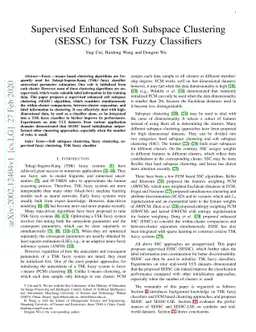 Supervised Enhanced Soft Subspace Clustering (SESSC) for TSK Fuzzy
  Classifiers