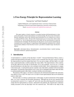 A Free-Energy Principle for Representation Learning