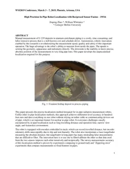 High Precision In-Pipe Robot Localization with Reciprocal Sensor Fusion