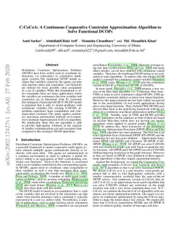 C-CoCoA: A Continuous Cooperative Constraint Approximation Algorithm to
  Solve Functional DCOPs