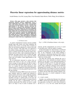 Piecewise linear regressions for approximating distance metrics