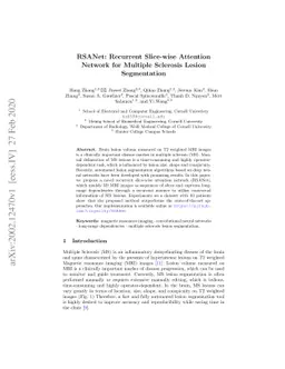 RSANet: Recurrent Slice-wise Attention Network for Multiple Sclerosis
  Lesion Segmentation