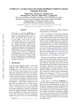 TextBrewer: An Open-Source Knowledge Distillation Toolkit for Natural
  Language Processing