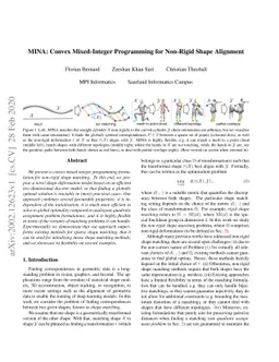 MINA: Convex Mixed-Integer Programming for Non-Rigid Shape Alignment