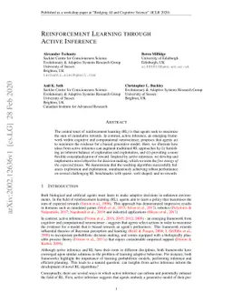 Reinforcement Learning through Active Inference