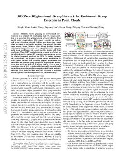 REGNet: REgion-based Grasp Network for End-to-end Grasp Detection in
  Point Clouds