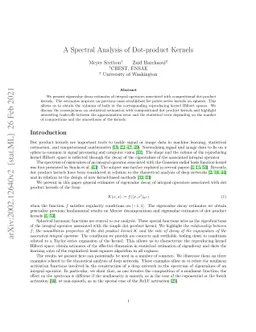 A Spectral Analysis of Dot-product Kernels