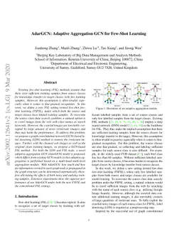 AdarGCN: Adaptive Aggregation GCN for Few-Shot Learning