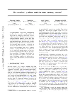 Decentralized gradient methods: does topology matter?