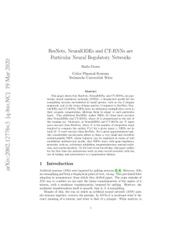 ResNets, NeuralODEs and CT-RNNs are Particular Neural Regulatory
  Networks