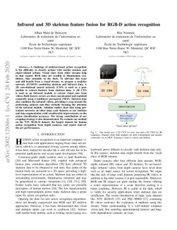 Infrared and 3D skeleton feature fusion for RGB-D action recognition