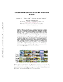 Sketch-to-Art: Synthesizing Stylized Art Images From Sketches